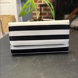 Kut From The Cloth Black and White Striped Women's Wallet